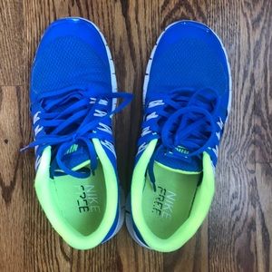 Nike free 5.0 Run shoes sneakers royal blue